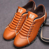 New Mens Leather Casual Sneakers Fashion Solid Leather Shoes Business Sport Flat Round Toe Fashion Sneakers Dress Shoes For Men Walking Business Office Driving Comfort Loafers by Stevvex