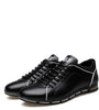 New Mens Leather Casual Sneakers Fashion Solid Leather Shoes Business Sport Flat Round Toe Fashion Sneakers Dress Shoes For Men Walking Business Office Driving Comfort Loafers by Stevvex