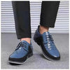 New Mens Leather Casual Sneakers Fashion Solid Leather Shoes Business Sport Flat Round Toe Fashion Sneakers Dress Shoes For Men Walking Business Office Driving Comfort Loafers by Stevvex