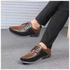 New Mens Leather Casual Sneakers Fashion Solid Leather Shoes Business Sport Flat Round Toe Fashion Sneakers Dress Shoes For Men Walking Business Office Driving Comfort Loafers by Stevvex