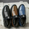 New Mens Leather Casual Sneakers Fashion Solid Leather Shoes Business Sport Flat Round Toe Fashion Sneakers Dress Shoes For Men Walking Business Office Driving Comfort Loafers by Stevvex