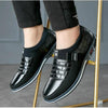 New Mens Leather Casual Sneakers Fashion Solid Leather Shoes Business Sport Flat Round Toe Fashion Sneakers Dress Shoes For Men Walking Business Office Driving Comfort Loafers by Stevvex