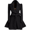 New Popular Women's Woolen Windbreaker Overcoat Jacket Coats Red XL Autumn And Winter Long Windbreaker Overcoat Fashionable Coat Jacket by Stevvex