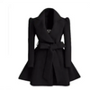 New Popular Women's Woolen Windbreaker Overcoat Jacket Coats Red XL Autumn And Winter Long Windbreaker Overcoat Fashionable Coat Jacket by Stevvex