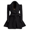 New Popular Women's Woolen Windbreaker Overcoat Jacket Coats Red XL Autumn And Winter Long Windbreaker Overcoat Fashionable Coat Jacket by Stevvex