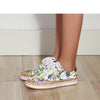 New Popular Womens Shoes Colorful Beautiful Flower Printing Shoes Lace-up Flat Women's Casual Womens Sneakers High-Quality Women's White Sports Casual Couple Shoes Summer Trainers Walking Sneakers by Stevvex