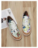 New Popular Womens Shoes Colorful Beautiful Flower Printing Shoes Lace-up Flat Women's Casual Womens Sneakers High-Quality Women's White Sports Casual Couple Shoes Summer Trainers Walking Sneakers by Stevvex