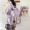 New Purple Waterproof Candy Colors Backpack For Women And Girls Fancy High School Bags for Teenage Girl Cute Travel Bag by Stevvex