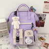 New Purple Waterproof Candy Colors Backpack For Women And Girls Fancy High School Bags for Teenage Girl Cute Travel Bag by Stevvex