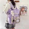 New Purple Waterproof Candy Colors Backpack For Women And Girls Fancy High School Bags for Teenage Girl Cute Travel Bag by Stevvex
