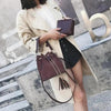 New Sizzling Mini Crossbody Handbags Cute Bucket Bag Organizer Small Tassel PU Leather Womens Shoulder Messenger Bags by Stevvex