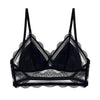New Splendid French Style Lingerie Soft Bralette Deep V Lace Wireless Triangular Padded Cups Backless Bra by Stevvex