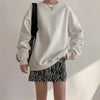 New Spring Fleece Thick Sweatshirt Vintage Solid Warm O Neck Pullover Grey Brown Lady New All-Match Hooded Autumn Women Pullover Round Neck Large Size Loose Long Sleeve Sweatshirt by Stevvex