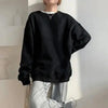 New Spring Fleece Thick Sweatshirt Vintage Solid Warm O Neck Pullover Grey Brown Lady New All-Match Hooded Autumn Women Pullover Round Neck Large Size Loose Long Sleeve Sweatshirt by Stevvex