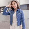 New Stunning Long Sleeve Winter Slim White Black Jeans Top For Women Solid Denim Jacket Women Short Overcoat For Ladies by Stevvex