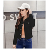 New Stunning Long Sleeve Winter Slim White Black Jeans Top For Women Solid Denim Jacket Women Short Overcoat For Ladies by Stevvex