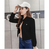 New Stunning Long Sleeve Winter Slim White Black Jeans Top For Women Solid Denim Jacket Women Short Overcoat For Ladies by Stevvex