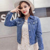 New Stunning Long Sleeve Winter Slim White Black Jeans Top For Women Solid Denim Jacket Women Short Overcoat For Ladies by Stevvex
