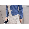 New Stunning Long Sleeve Winter Slim White Black Jeans Top For Women Solid Denim Jacket Women Short Overcoat For Ladies by Stevvex