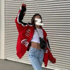 New Stunning Winter Printed Casual Loose Long Sleeve Windbreaker Jacket Trend Hooded Jacket Fashion For Women And Girls by Stevvex