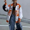 New Stunning Winter Printed Casual Loose Long Sleeve Windbreaker Jacket Trend Hooded Jacket Fashion For Women And Girls by Stevvex