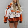 New Stunning Winter Printed Casual Loose Long Sleeve Windbreaker Jacket Trend Hooded Jacket Fashion For Women And Girls by Stevvex