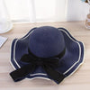 New Summer Women's Beach Hat Wide Side Female Summer Women's Beach Hat Female Unique Luxury Bowknot Design Sun Hat Casual Hat Lady Classic Flat Straw Hat Women Fedora Hat Ideal Gift 54-58cm by Stevvex