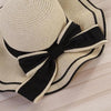 New Summer Women's Beach Hat Wide Side Female Summer Women's Beach Hat Female Unique Luxury Bowknot Design Sun Hat Casual Hat Lady Classic Flat Straw Hat Women Fedora Hat Ideal Gift 54-58cm by Stevvex