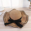 New Summer Women's Beach Hat Wide Side Female Summer Women's Beach Hat Female Unique Luxury Bowknot Design Sun Hat Casual Hat Lady Classic Flat Straw Hat Women Fedora Hat Ideal Gift 54-58cm by Stevvex
