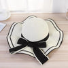 New Summer Women's Beach Hat Wide Side Female Summer Women's Beach Hat Female Unique Luxury Bowknot Design Sun Hat Casual Hat Lady Classic Flat Straw Hat Women Fedora Hat Ideal Gift 54-58cm by Stevvex