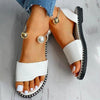New Summer Women's Pearly Sandals Slippers Shoes Women Flats Sandals Flip Flop Casual Flat Slingback Pearl Sandals Fashion Beach Flip Flops Sandals Outdoor Slippers Round Toe Shoes by Stevvex