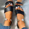 New Summer Women's Pearly Sandals Slippers Shoes Women Flats Sandals Flip Flop Casual Flat Slingback Pearl Sandals Fashion Beach Flip Flops Sandals Outdoor Slippers Round Toe Shoes by Stevvex