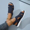 New Summer Women Sandals Shoes Blue Casual Woman Flats Buckle Strap Fashion Beach Shoe Modern Slide Square Open Toe One Band Cute Slip On Flat Dressy Casual Summer Sandals by Stevvex