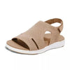 New Summer Women Sandals Shoes Blue Casual Woman Flats Buckle Strap Fashion Beach Shoe Modern Slide Square Open Toe One Band Cute Slip On Flat Dressy Casual Summer Sandals by Stevvex