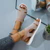 New Summer Women Sandals Shoes Blue Casual Woman Flats Buckle Strap Fashion Beach Shoe Modern Slide Square Open Toe One Band Cute Slip On Flat Dressy Casual Summer Sandals by Stevvex