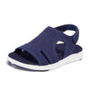 New Summer Women Sandals Shoes Blue Casual Woman Flats Buckle Strap Fashion Beach Shoe Modern Slide Square Open Toe One Band Cute Slip On Flat Dressy Casual Summer Sandals by Stevvex