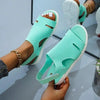 New Summer Women Sandals Shoes Blue Casual Woman Flats Buckle Strap Fashion Beach Shoe Modern Slide Square Open Toe One Band Cute Slip On Flat Dressy Casual Summer Sandals by Stevvex