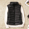 New Trendy Ultra Light Women's Duck Down Vest Jacket Autumn/Winter High collar Sleeveless Coat For Girls by Stevvex