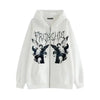 New Trendy Vintage Hip Hop Streetwear Women Hoodies Angel Dark Print Zipper Jacket Coat Hooded Top Clothes Men Women Punk Outwear by Stevvex