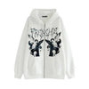 New Trendy Vintage Hip Hop Streetwear Women Hoodies Angel Dark Print Zipper Jacket Coat Hooded Top Clothes Men Women Punk Outwear by Stevvex