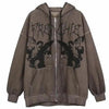 New Trendy Vintage Hip Hop Streetwear Women Hoodies Angel Dark Print Zipper Jacket Coat Hooded Top Clothes Men Women Punk Outwear by Stevvex