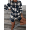 New Trendy Women's Coat Autumn Winter Long Sleeve Red Plaid Jacket Women Lapel Single Breasted Cardigan Coat Turndown Collar Women Coat by Stevvex