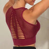 New Trendy Women's T-shirts Workout Sports Bra Yoga Vest Backless Solid Quick Dry Running Gym Sport bra Yoga Shirts by Stevvex