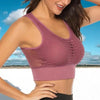 New Trendy Women's T-shirts Workout Sports Bra Yoga Vest Backless Solid Quick Dry Running Gym Sport bra Yoga Shirts by Stevvex
