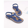 New Women Sandals Flat Heel Summer Casual Flip Flops Single Ladies Shoes Woman Soft Sole Slippers Summer Casual Flat Ankle T-Strap Thong Elastic Comfortable Flip Flops Beach Shoes Sandal by Stevvex