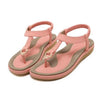 New Women Sandals Flat Heel Summer Casual Flip Flops Single Ladies Shoes Woman Soft Sole Slippers Summer Casual Flat Ankle T-Strap Thong Elastic Comfortable Flip Flops Beach Shoes Sandal by Stevvex