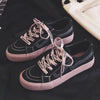 New Women Sneaker Fashion Breathble Vulcanized Shoes Platform Lace Up Casual White Tenis Sneakers Women Play Fashion Sneaker Low Top Elastic Canvas Flat Sneakers by Stevvex