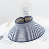 New Women Summer Visors Hat Foldable Sun Hat Wide Large Retro Hat Women's Adjustable Packable Roll-Up Visor Fashion Beach Hats Straw Hat Beach UV Protection Cap by Stevvex