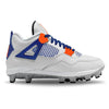 "New York" Jordan 4 Retro MCS Cleats by Stadium Custom Kicks