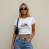 New York City Cab Crop Tee Shirt by Hey Jude Graphic Tees